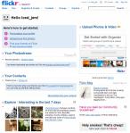 Flickr account homepage